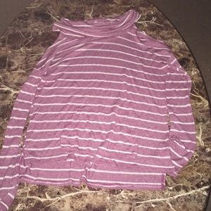 Striped turtle neck hoodie ✨